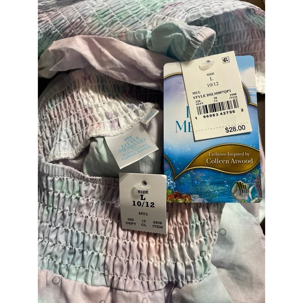 Disney The Little Mermaid Inspired by Colleen Atwood Size L (10-12) New With Tag